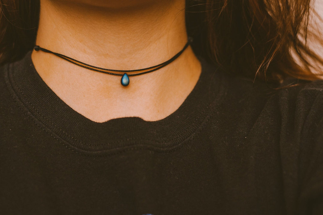 Edgy Double Layered Black Choker - SAME SUN CO