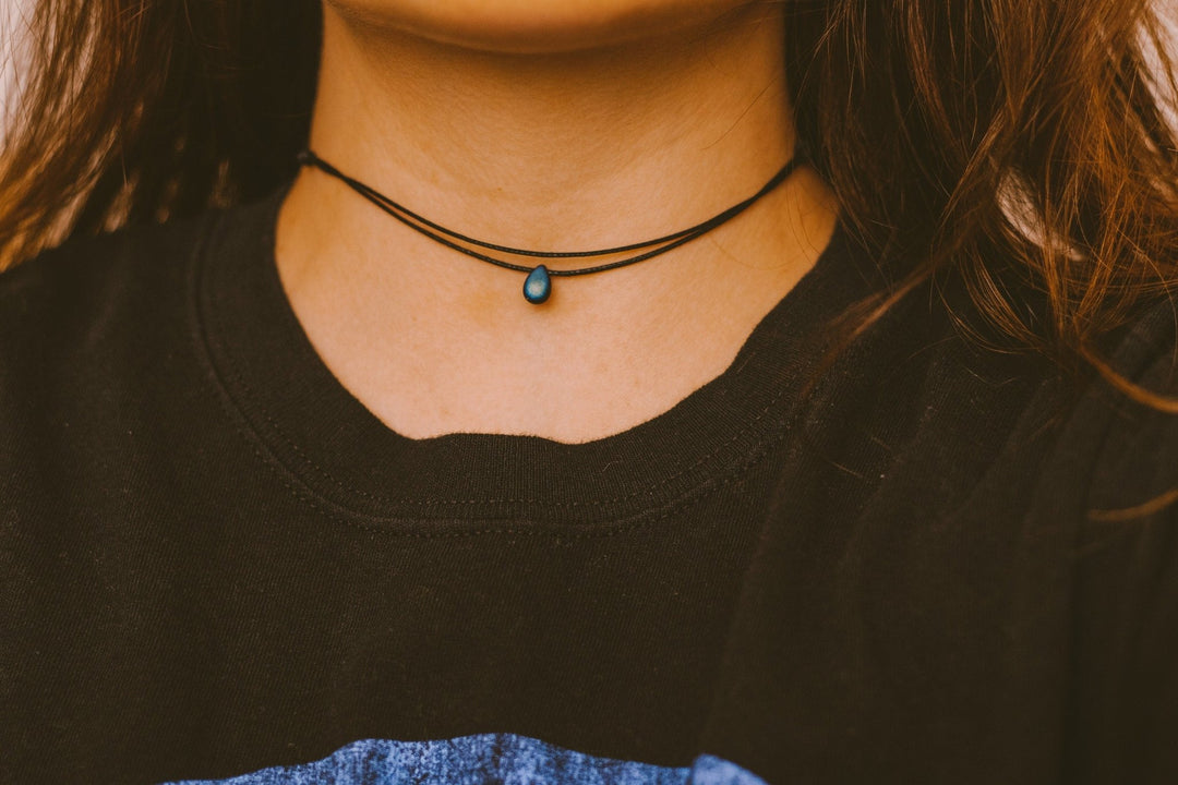 Edgy Double Layered Black Choker - SAME SUN CO