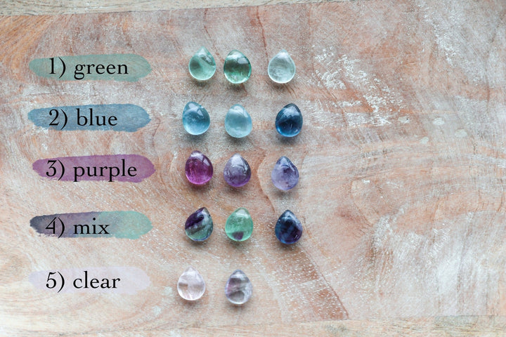 Fluorite Teardrop Necklace - SAME SUN CO