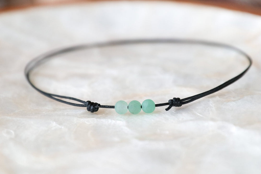 Green Aventurine Beaded Choker - SAME SUN CO