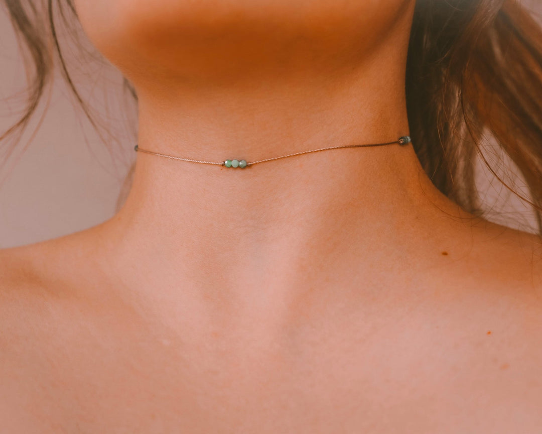 Green Emerald Choker Necklace - SAME SUN CO