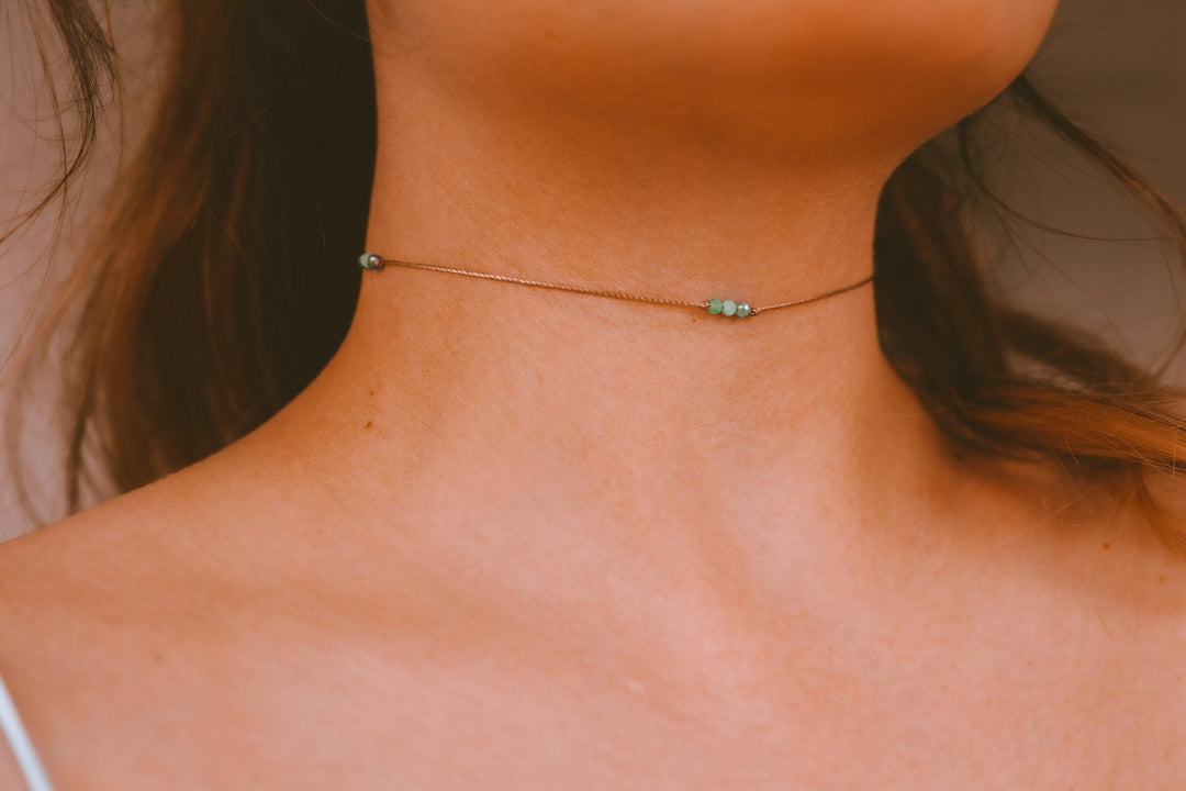 Green Emerald Choker Necklace - SAME SUN CO