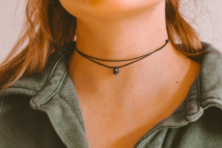 Grunge Double Layered Black Choker - SAME SUN CO