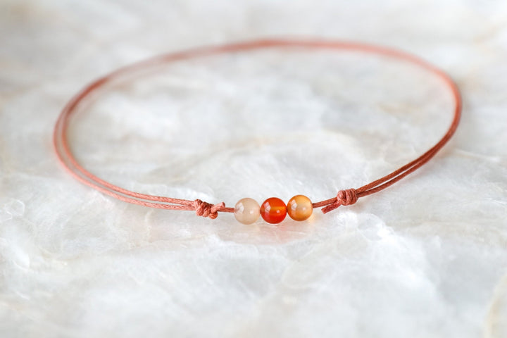 Hippie Carnelian Beaded Necklace - SAME SUN CO