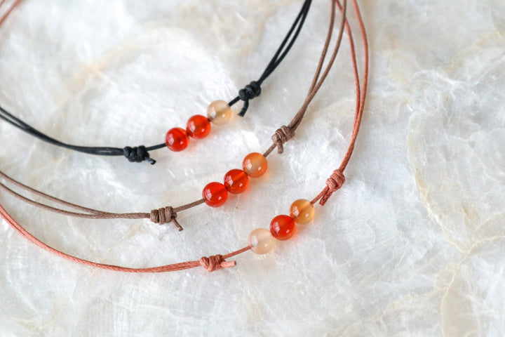 Hippie Carnelian Beaded Necklace - SAME SUN CO