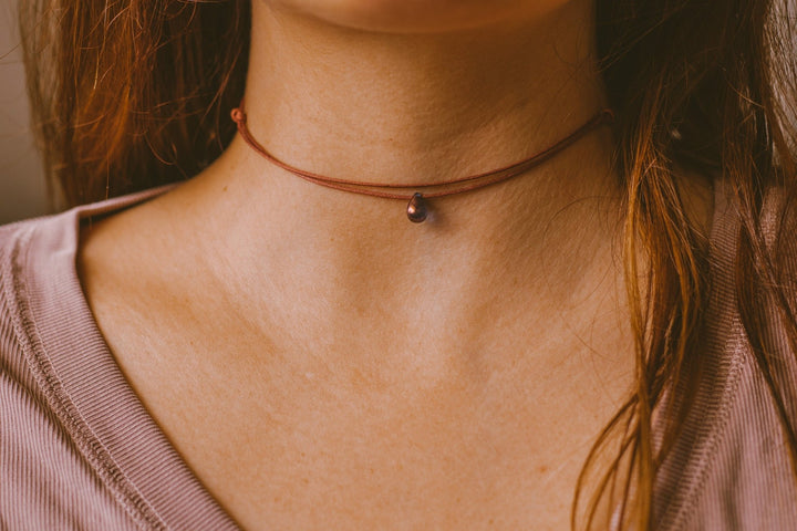 Hippie Purple Teardrop Choker - SAME SUN CO