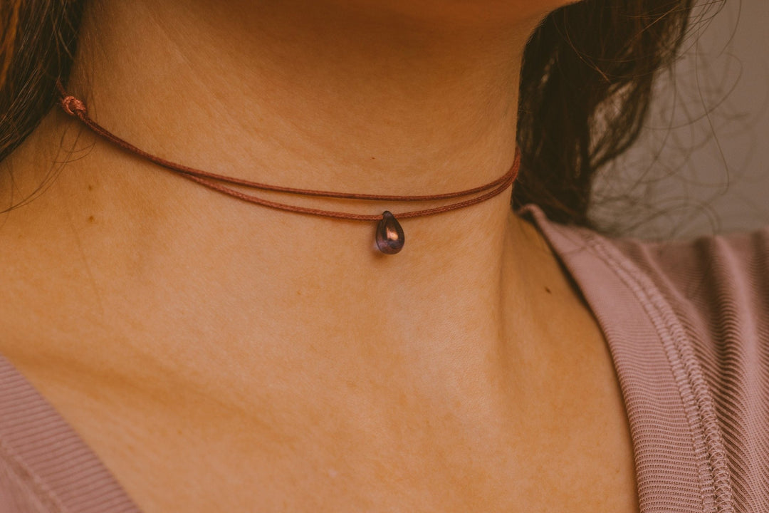 Hippie Purple Teardrop Choker - SAME SUN CO