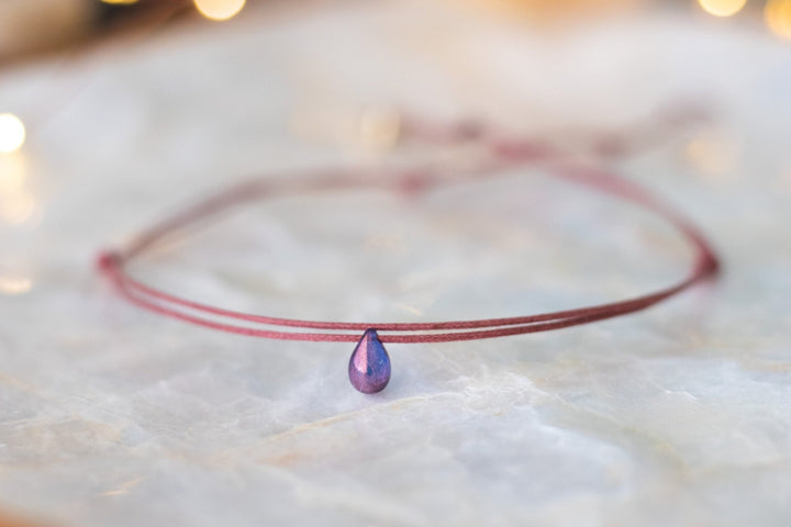 Hippie Purple Teardrop Choker - SAME SUN CO