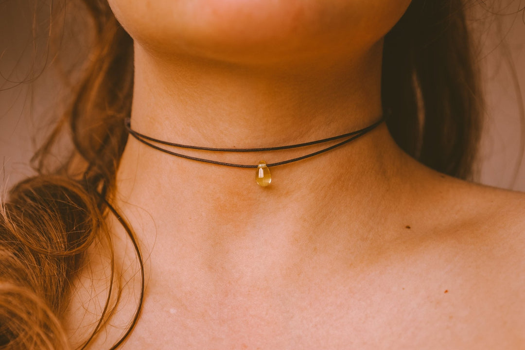 Hippie Yellow Teardrop Choker - SAME SUN CO