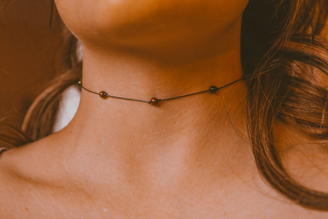 Dainty Tigers Eye Choker Necklace