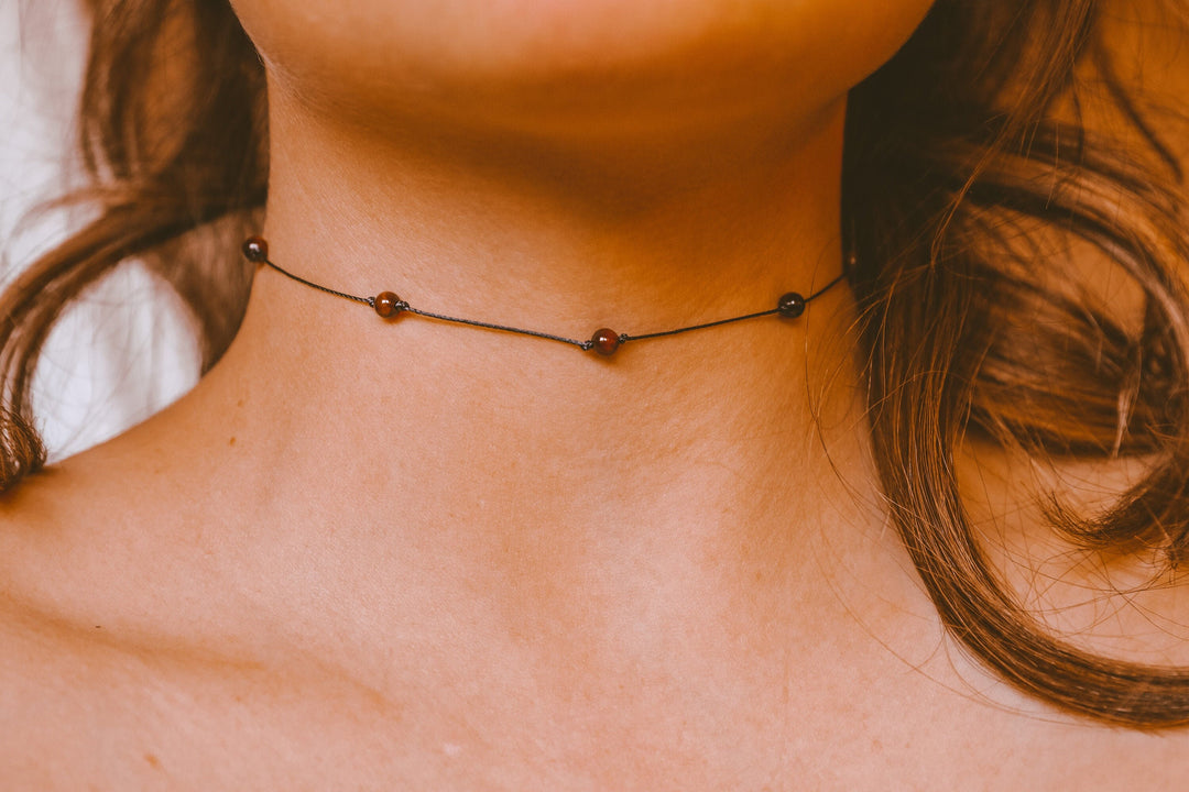 Dainty Tigers Eye Choker Necklace