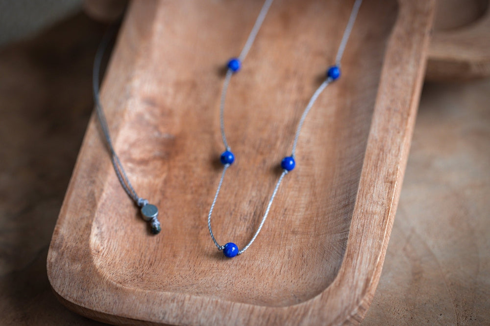 Lapis Lazuli Choker Necklace - SAME SUN CO