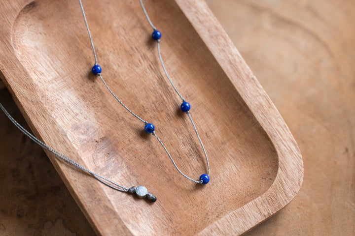 Lapis Lazuli Choker Necklace - SAME SUN CO