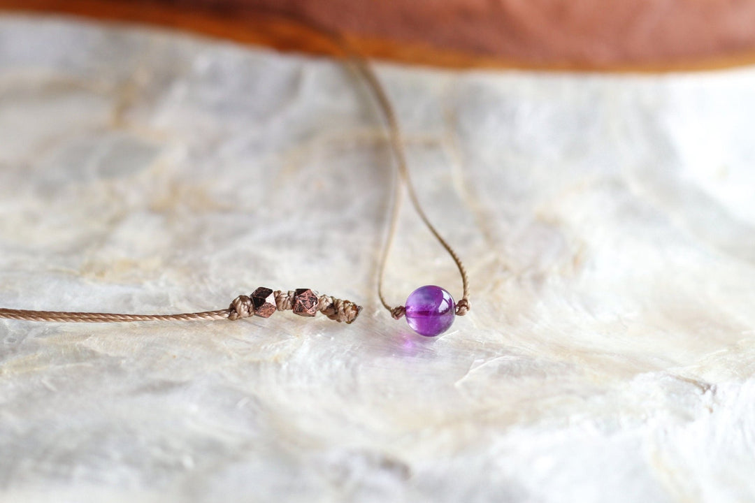 Minimalist Amethyst Choker - SAME SUN CO