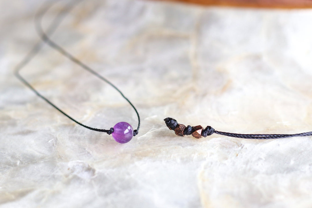 Minimalist Amethyst Choker - SAME SUN CO