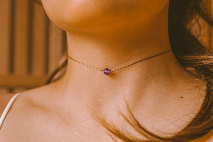 Minimalist Amethyst Choker - SAME SUN CO