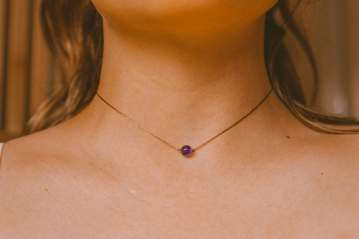 Minimalist Amethyst Choker - SAME SUN CO