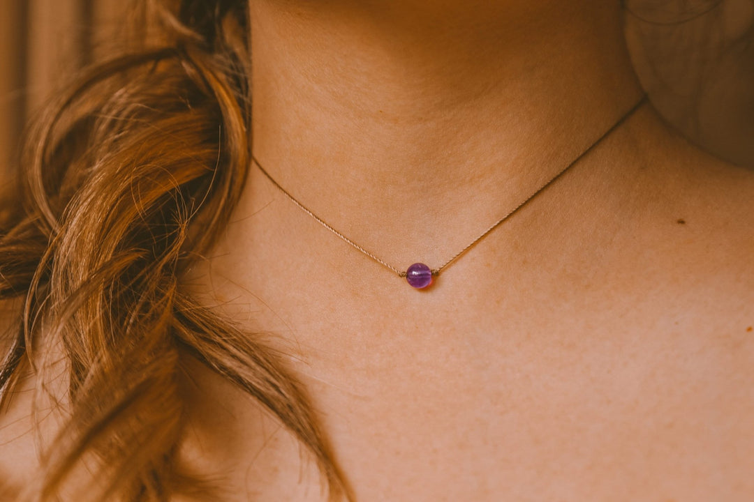 Minimalist Amethyst Choker - SAME SUN CO