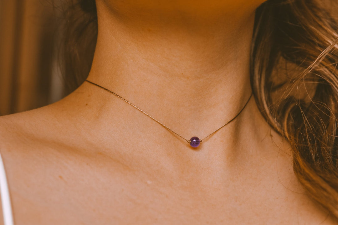 Minimalist Amethyst Choker - SAME SUN CO