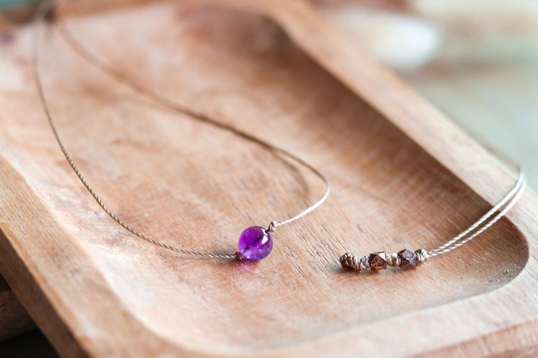 Minimalist Amethyst Choker - SAME SUN CO