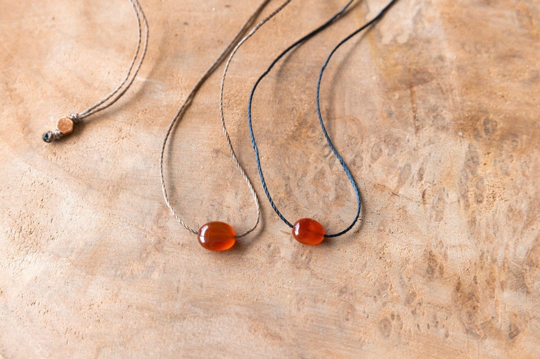 Minimalist Carnelian Necklace - SAME SUN CO