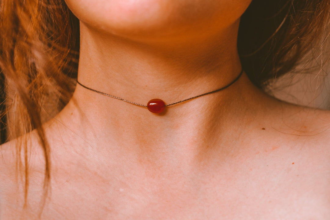 Minimalist Carnelian Necklace - SAME SUN CO