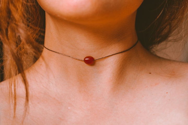 Minimalist Carnelian Necklace - SAME SUN CO