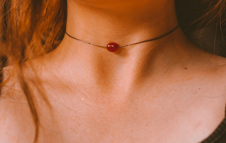 Minimalist Carnelian Necklace - SAME SUN CO