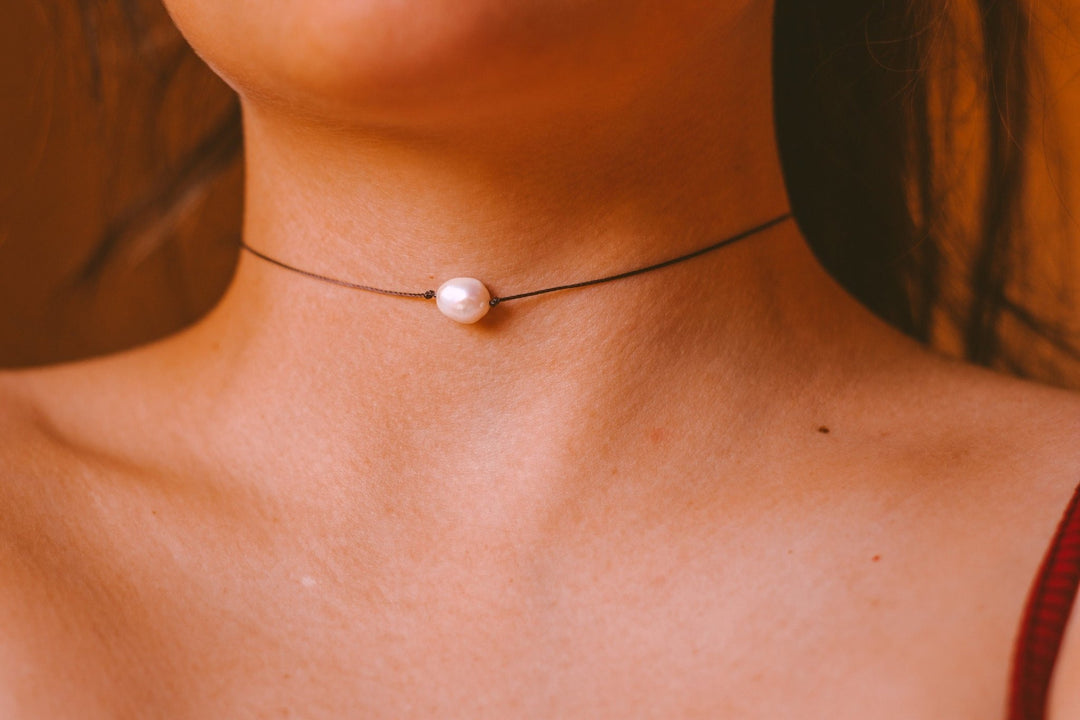 Minimalist Freshwater Pearl Necklace - SAME SUN CO