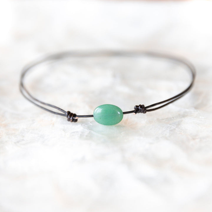 Minimalist Green Aventurine Necklace - SAME SUN CO