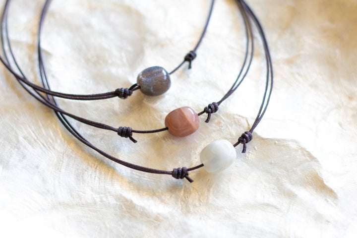 Minimalist Moonstone Necklace - SAME SUN CO