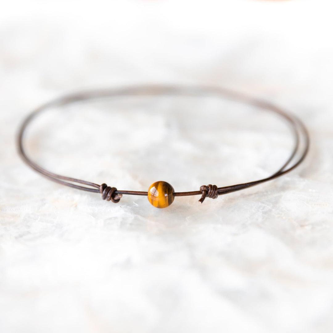 Minimalist Tigers Eye Necklace - SAME SUN CO