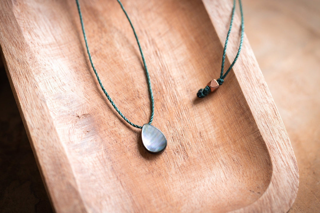 Mother of Pearl Teardrop Necklace - SAME SUN CO