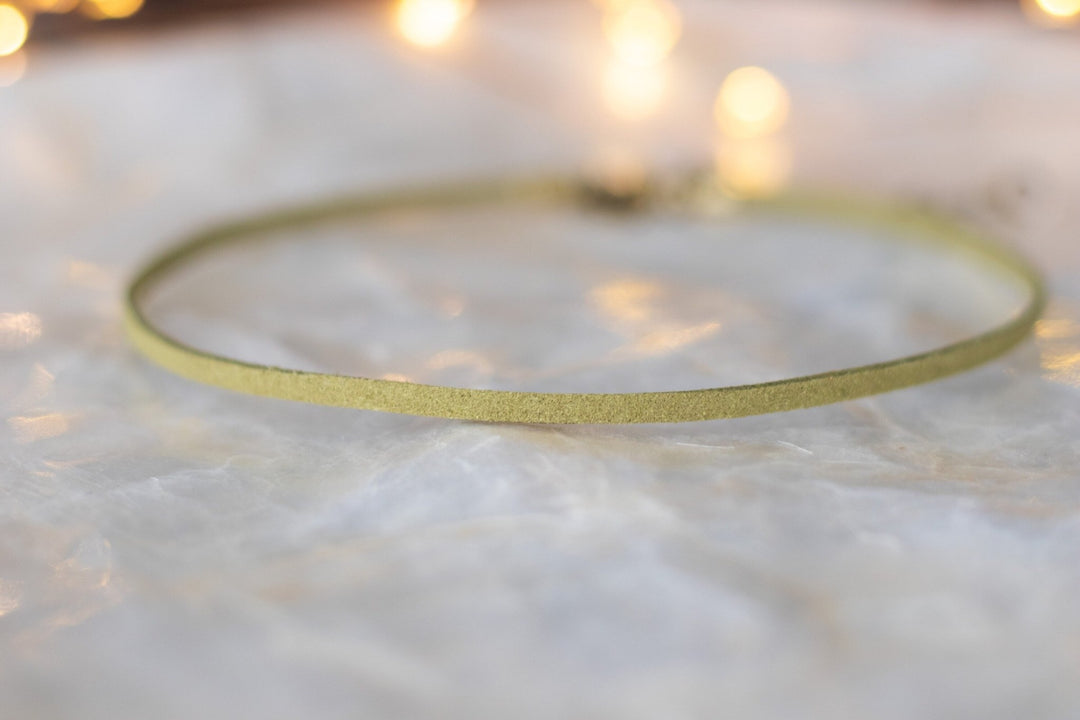 Olive Green Suede Choker - SAME SUN CO