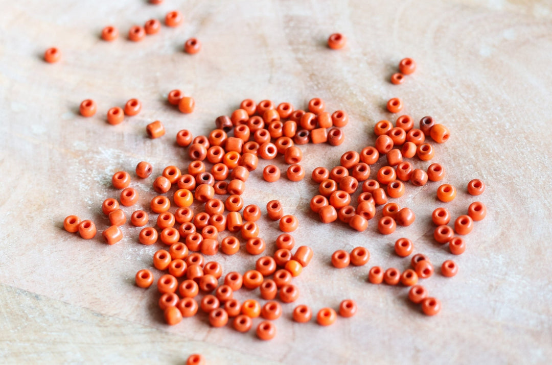 Orange African Beaded Anklet - SAME SUN CO