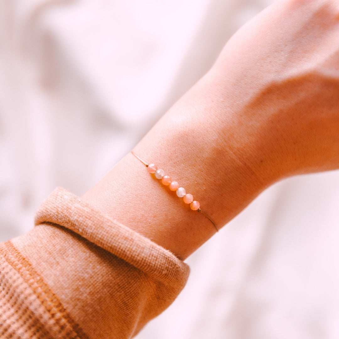 Peach Moonstone Bracelet - SAME SUN CO