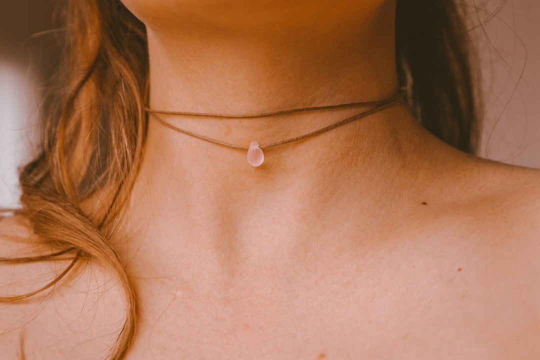 Pink Layered Teardrop Choker - SAME SUN CO