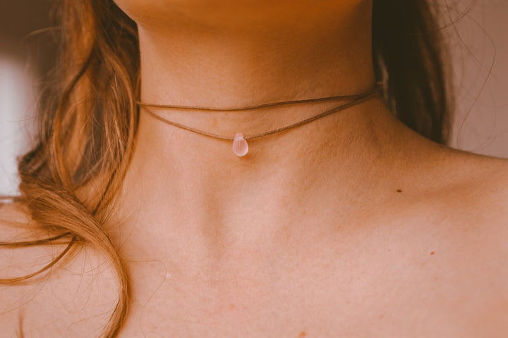 Pink Layered Teardrop Choker - SAME SUN CO