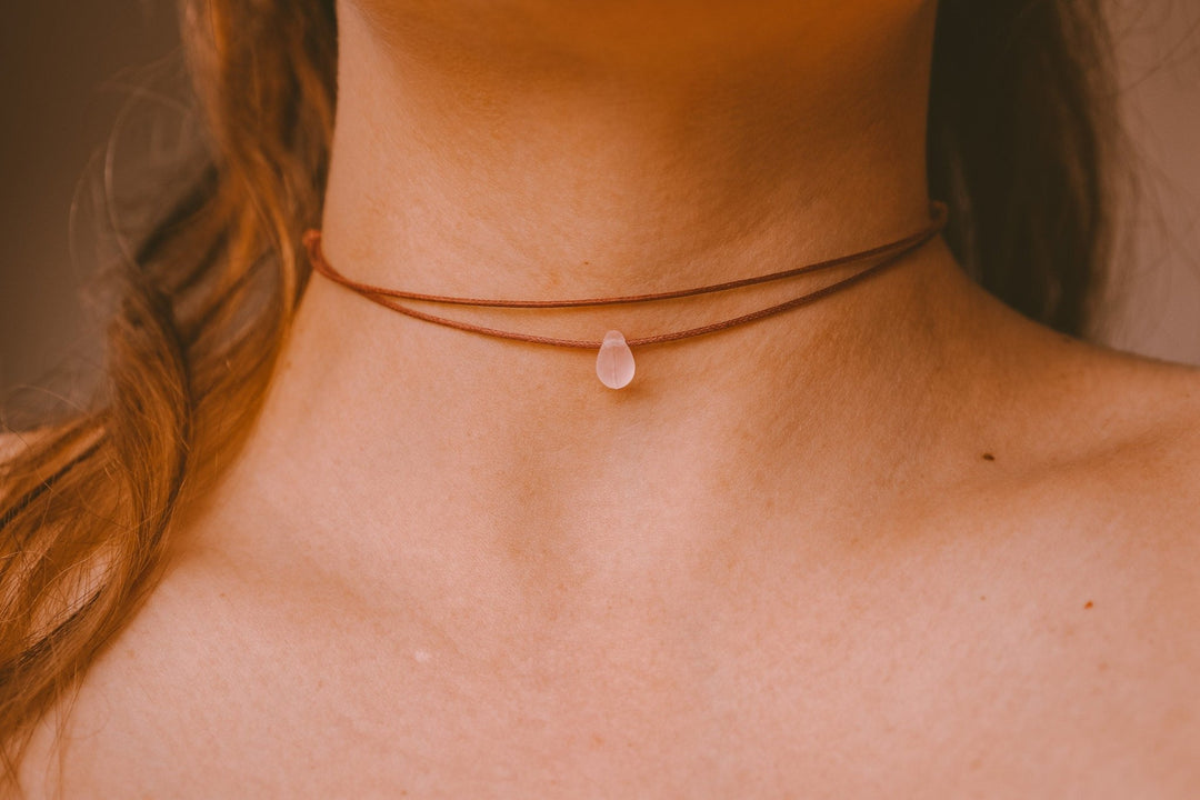 Pink Layered Teardrop Choker - SAME SUN CO