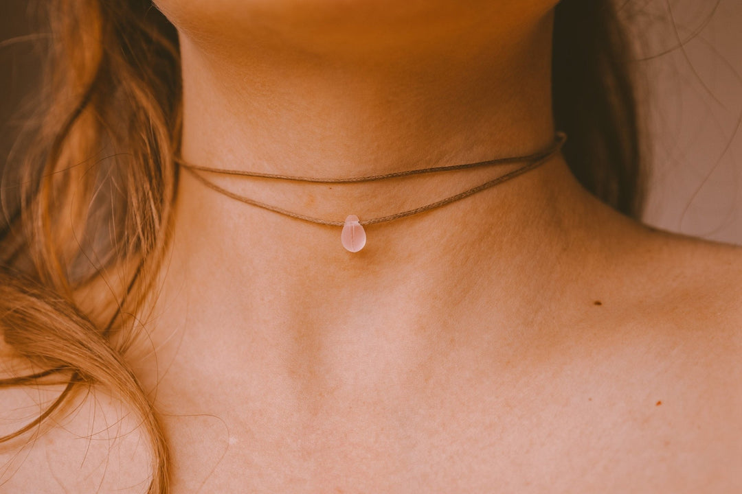 Pink Layered Teardrop Choker - SAME SUN CO