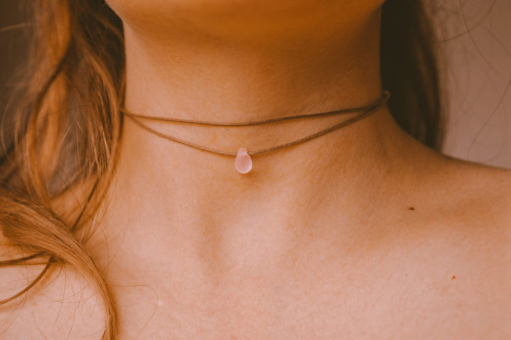 Pink Layered Teardrop Choker - SAME SUN CO