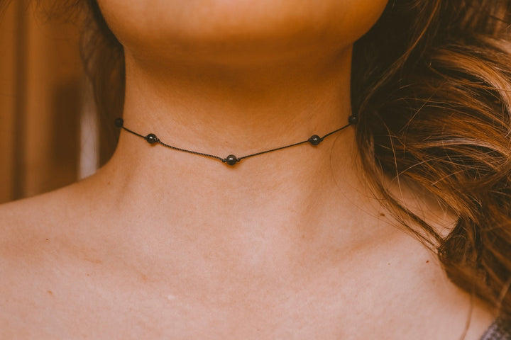 Rainbow Obsidian Beaded Choker - SAME SUN CO