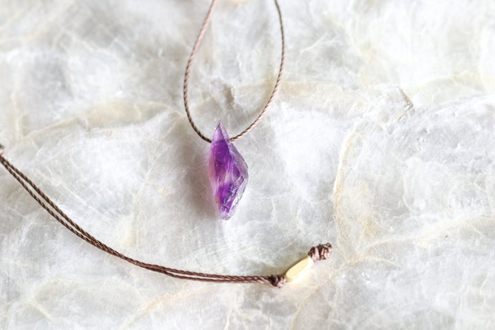 Raw Amethyst Necklace - SAME SUN CO