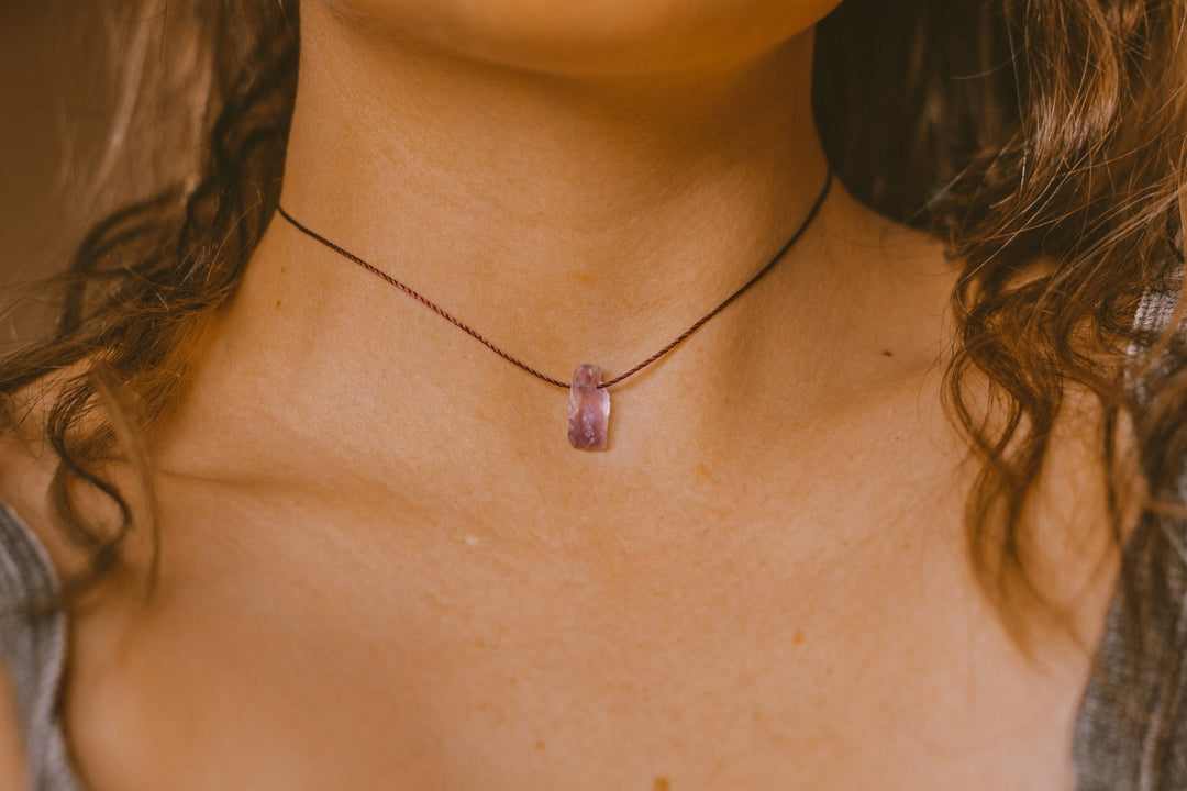 Raw Amethyst Necklace - SAME SUN CO