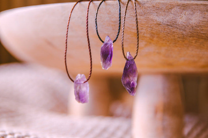 Raw Amethyst Necklace - SAME SUN CO