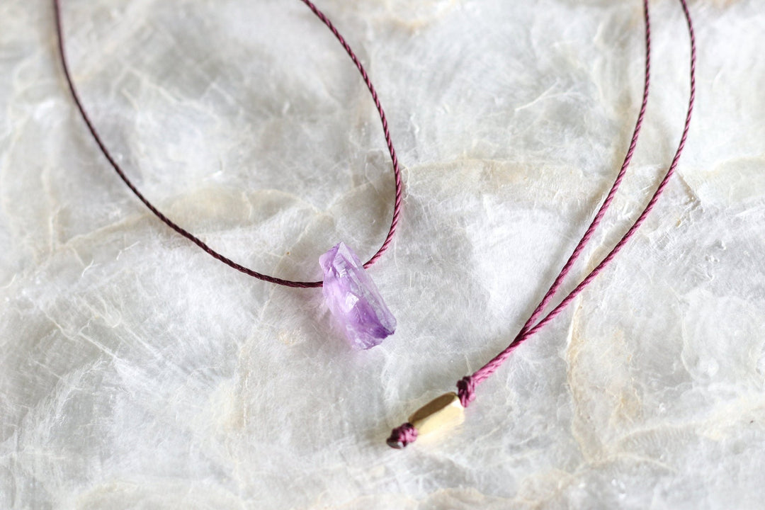 Raw Amethyst Necklace - SAME SUN CO