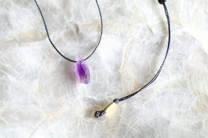 Raw Amethyst Necklace - SAME SUN CO