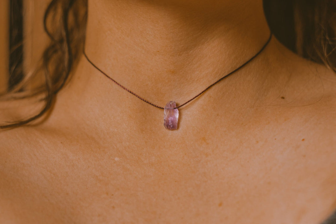 Raw Amethyst Necklace - SAME SUN CO