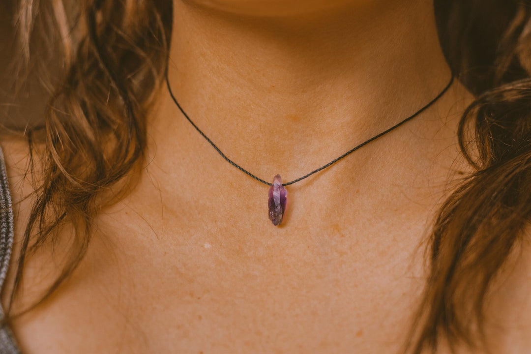 Raw Amethyst Necklace - SAME SUN CO