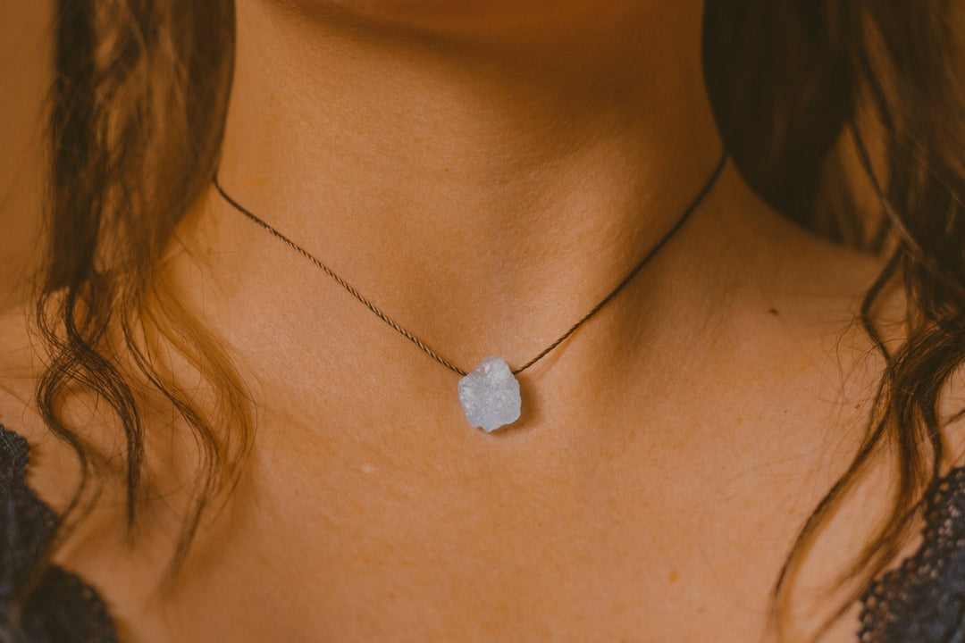 Raw Aquamarine Necklace - SAME SUN CO